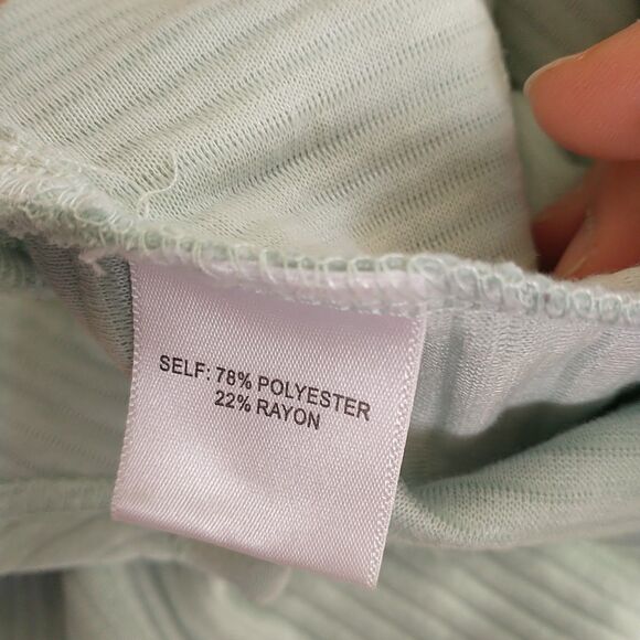 Jane+Delancey Sweatshirt Top Womens 2X Green Short Sleeve Cozy Comfy Stretch - Picture 8 of 9